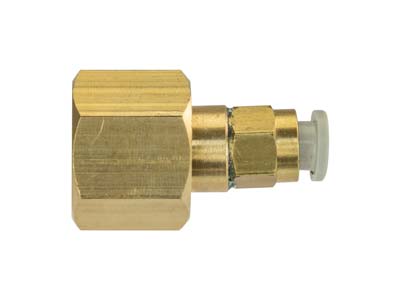 Argon Regulator Female Push        Fitting, 3/8 Bsp To 6mm Tube, For  Use With Orion Welders - Standard Image - 2