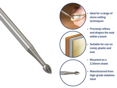 Bench Essentials By Cooksongold    Burr Bud 2.3mm - Standard Image - 5