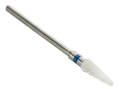 Bench Essentials By Cooksongold    Ceramic Burr Cone, Medium Grit     Blue, 4mm - Standard Image - 1