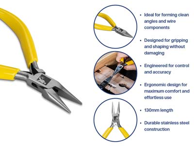 Bench Essentials By Cooksongold    Chain Nose Pliers 130mm - Standard Image - 9