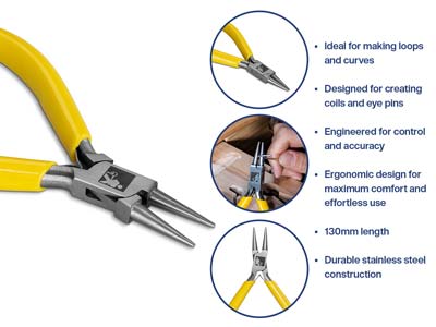 Bench Essentials By Cooksongold    Round Nose Pliers 130mm - Standard Image - 6