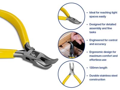 Bench Essentials By Cooksongold    Bent Nose Pliers 130mm - Standard Image - 6