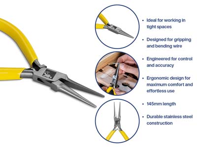 Bench Essentials By Cooksongold    Long Nose Pliers 145mm - Standard Image - 2