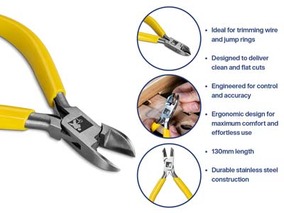 Bench Essentials By Cooksongold    Flush Side Cutter 130mm - Standard Image - 6