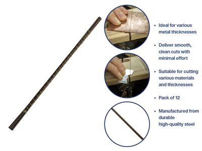 Bench Essentials By Cooksongold Saw Blades Grade 3, Bundle Of 12 - Standard Image - 8