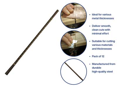 Bench Essentials By Cooksongold Saw Blades Grade 4/0, Bundle Of 12 - Standard Image - 8