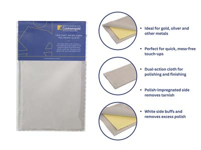 Bench Essentials By Cooksongold 2 Part Polishing Cloth - Standard Image - 5
