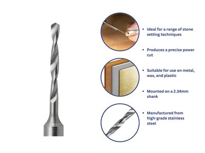 Bench Essentials By Cooksongold Shank Drill 2.10mm - Standard Image - 4