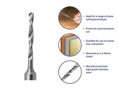 Bench Essentials By Cooksongold Shank Drill 1.40mm - Standard Image - 4