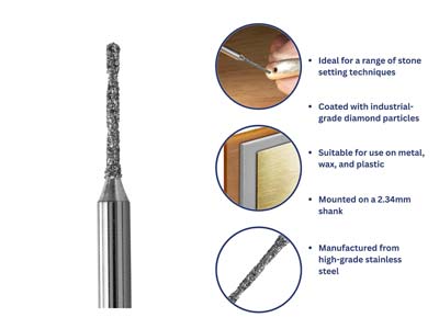 Bench Essentials By Cooksongold Diamond Shank Drill 1.10mm - Standard Image - 4