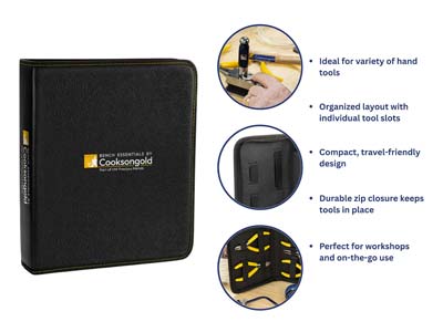 Bench Essentials By Cooksongold Tools Zipper Case, 25 Slots, 435mm X 350mm X 90mm - Standard Image - 4