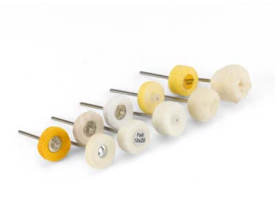 Bench Essentials By Cooksongold Buff Finishing Assorted Pendant Wheels, Set Of 10 - Standard Image - 2