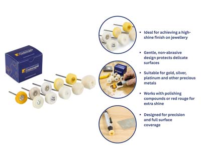 Bench Essentials By Cooksongold Buff Finishing Assorted Pendant Wheels, Set Of 10 - Standard Image - 4