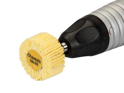 Bench Essentials By Cooksongold Chamois Flap Wheel, Mounted, 20mm X 10mm X 2.34mm Shank - Standard Image - 3