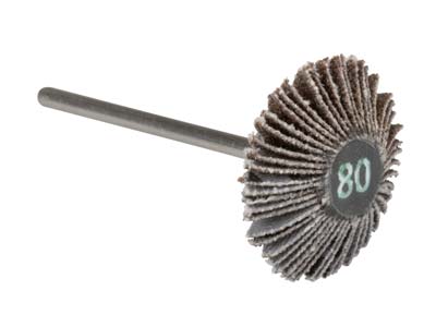 Bench Essentials By Cooksongold Emery Flap Wheel, Knife Edge 80 Grit - Standard Image - 1