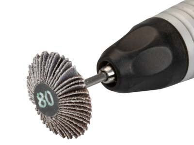 Bench Essentials By Cooksongold Emery Flap Wheel, Knife Edge 80 Grit - Standard Image - 3