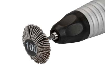 Bench Essentials By Cooksongold Emery Flap Wheel, Knife Edge 100 Grit - Standard Image - 3