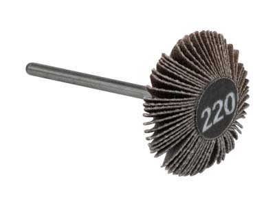Bench Essentials By Cooksongold Emery Flap Wheel, Knife Edge, 220 Grit - Standard Image - 1
