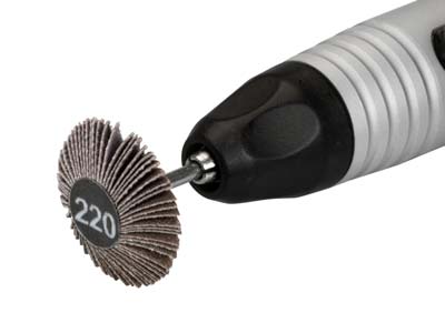 Bench Essentials By Cooksongold Emery Flap Wheel, Knife Edge, 220 Grit - Standard Image - 3