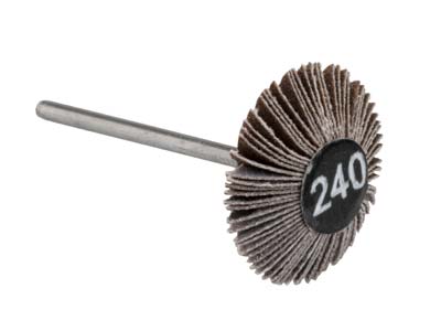 Bench Essentials By Cooksongold Emery Flap Wheel, Knife Edge, 240 Grit - Standard Image - 1