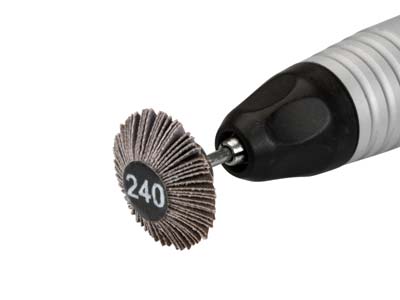 Bench Essentials By Cooksongold Emery Flap Wheel, Knife Edge, 240 Grit - Standard Image - 3