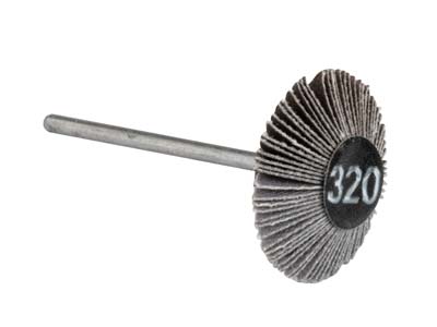 Bench Essentials By Cooksongold Emery Flap Wheel, Knife Edge, 320 Grit - Standard Image - 1
