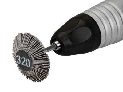 Bench Essentials By Cooksongold Emery Flap Wheel, Knife Edge, 320 Grit - Standard Image - 3