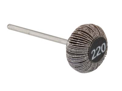 Bench Essentials By Cooksongold Emery Flap Wheel, Oval, 220 Grit - Standard Image - 1