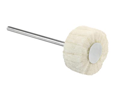 Bench Essentials By Cooksongold Soft Felt Flap Wheel, Mounted, 20mm X 10mm X 2.34mm Shank - Standard Image - 1