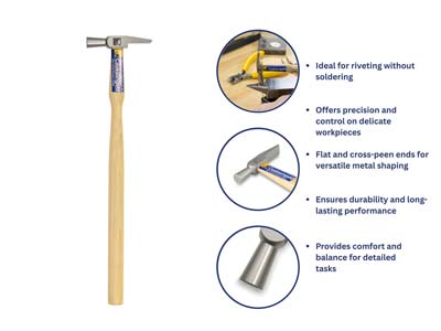 Bench Essentials By Cooksongold Rivetting Hammer 50mm - Standard Image - 6