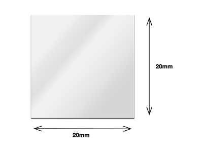 9ct White Gold Sheet 1.00mm X 20mm X 20mm, Fully Annealed, 100%       Recycled Gold - Standard Image - 2