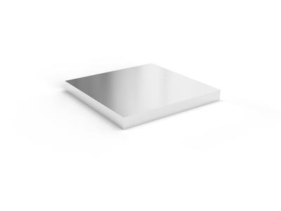 9ct White Gold Sheet 2.00mm X 20mm X 20mm, Fully Annealed, 100%       Recycled Gold - Standard Image - 3
