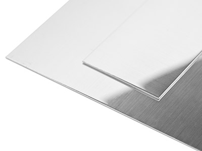 18ct White Gold Sheet 0.50mm, 100 Recycled Gold