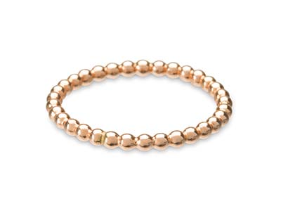 Rose Gold Filled Beaded Ring 2mm   Size O