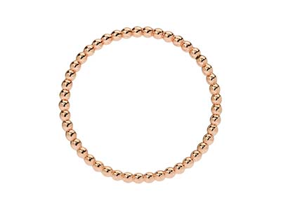 Rose Gold Filled Beaded Ring 1.5mm Size K - Standard Image - 3