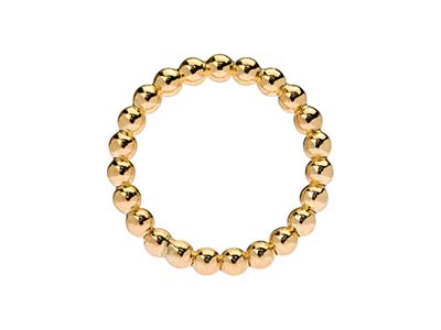 Gold Filled Beaded Ring 3mm Size K - Standard Image - 3