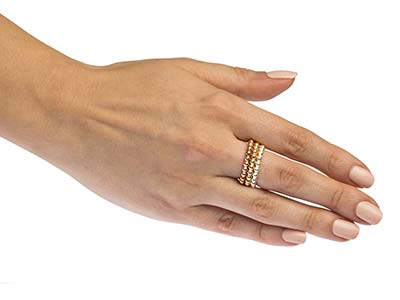 Gold Filled Beaded Ring 3mm Size K - Standard Image - 5