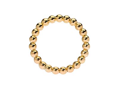 Gold Filled Beaded Ring 3mm Size M - Standard Image - 3