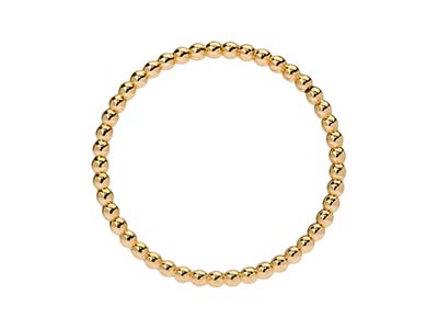 Gold Filled Beaded Ring 1.5mm Size K - Standard Image - 3
