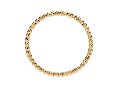 Gold Filled Beaded Ring 1.5mm Size Q - Standard Image - 3