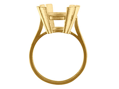 9ct Yellow Gold Ring Single Stone  Oval Hallmarked Stone Size 16x12mm Size N - Standard Image - 2
