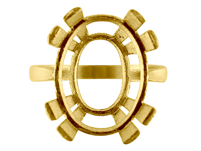 9ct Yellow Gold A12 Ring Single Stone Oval