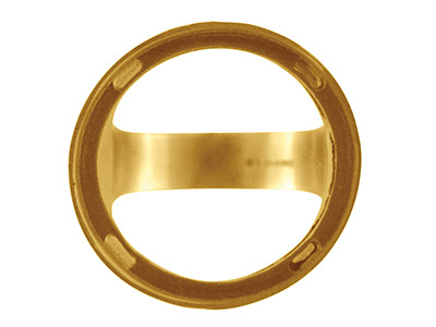 9ct Yellow Gold Full Sovereign Ring 4 Claw Bezel Plain Hallmarked Size  Z Open Back - Standard Image - 2