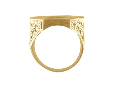 9ct Yellow Gold 12 Sovereign Ring 4 Claw Bezel Hallmarked Outer      Hexagonal Shape Size X Open Back,  100 Recycled Gold