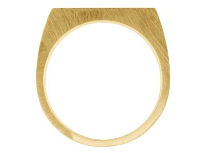 9ct Yellow Gold Initial Ring       Rectangular 13x6mm Hallmarked Head Depth 0.9mm Size K - Standard Image - 2