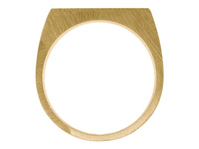 9ct Yellow Gold Initial Ring        Rectangular 17x11mm Hallmarked Head Depth 2.1mm Size R, 100% Recycled   Gold - Standard Image - 2