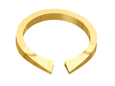 18ct Yellow Gold Medium Knife Edge D Shape Ring Shank Size M - Standard Image - 2