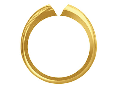 18ct Yellow Gold Medium D Shape    Ring Shank Size M - Standard Image - 1
