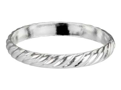 Sterling Silver Rope Twist Ring 3mm Size K - Standard Image - 1