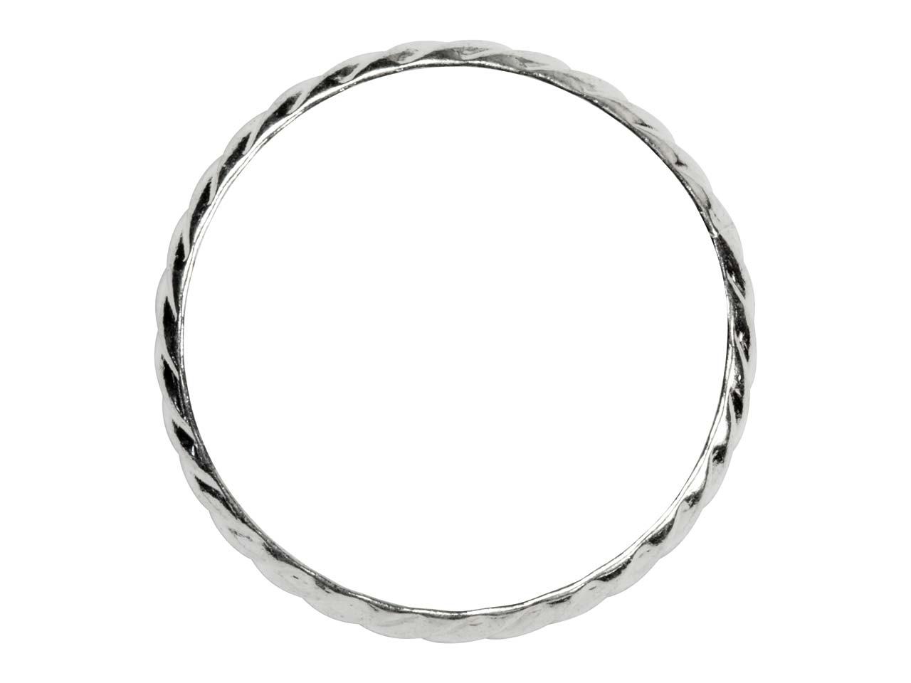 Sterling Silver Rope Twist Ring 3mm Size M